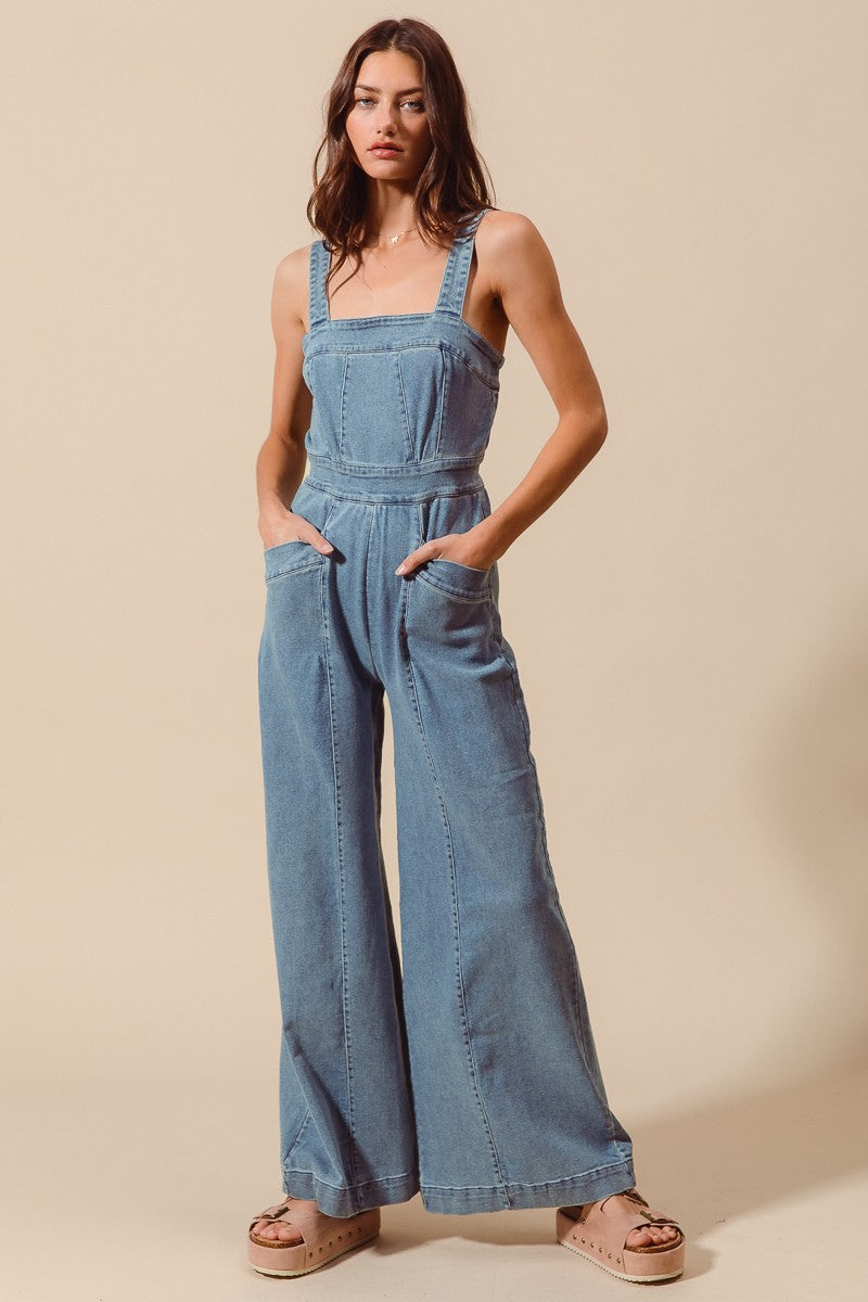 Wide Leg Denim Jumpsuit – katwalk