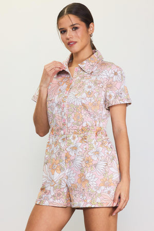 Blooming for Daze Floral Twill Romper