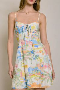 Summer Swing Printed Mini Dress