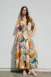 Feelin Groovy Plunnge Neckline Maxi Dress