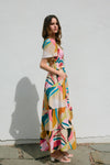 Feelin Groovy Plunnge Neckline Maxi Dress