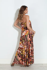 Veronica M Strapless Dress in Mariposa