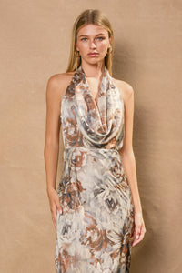 Dune Draped Halter Maxi Dress