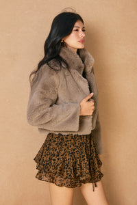 Luxe Faux Fur Cropped Jacket