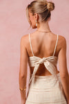 Aryn Geometric Shape Eyelet Lace  Maxi Dress