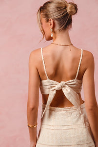Aryn Geometric Shape Eyelet Lace  Maxi Dress