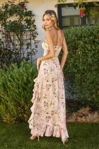 My Love Slit Front Floral Maxi Dress