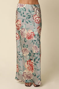 Cecile Floral Column Maxi Skirt