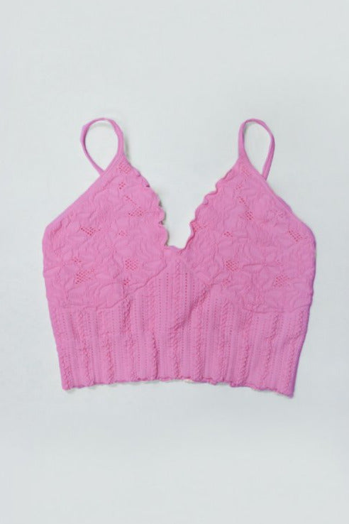 Seamless Lace Textured Bralette MORE COLORS