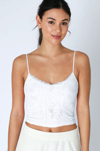 Double Lace Trim Seamless Tank MORE COLORS