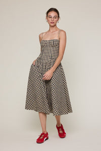 Gingham Midi Dress