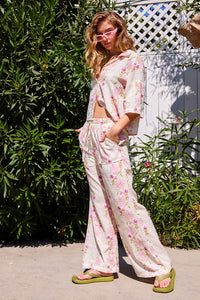 Two Piece Floral Print Set