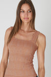 Seamless Textured  Square Neck Tank Top MORE COLORS