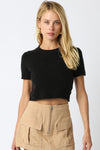Jezabelle Fuzzy Cropped Sweater T Shirt MORE COLORS