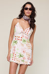 Vintage Palm tree Print Mini Dress