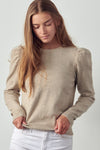 Greatest Ever Basic Puff Sleeve Sweater MORE COLORS