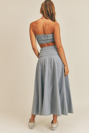 The Heights Two Piece Maxi Skirt Set with Tube Top