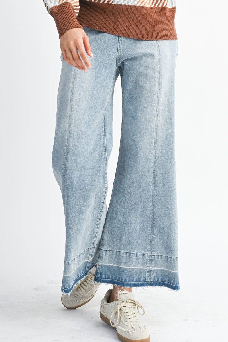 Wide Leg Jean with Released Hem
