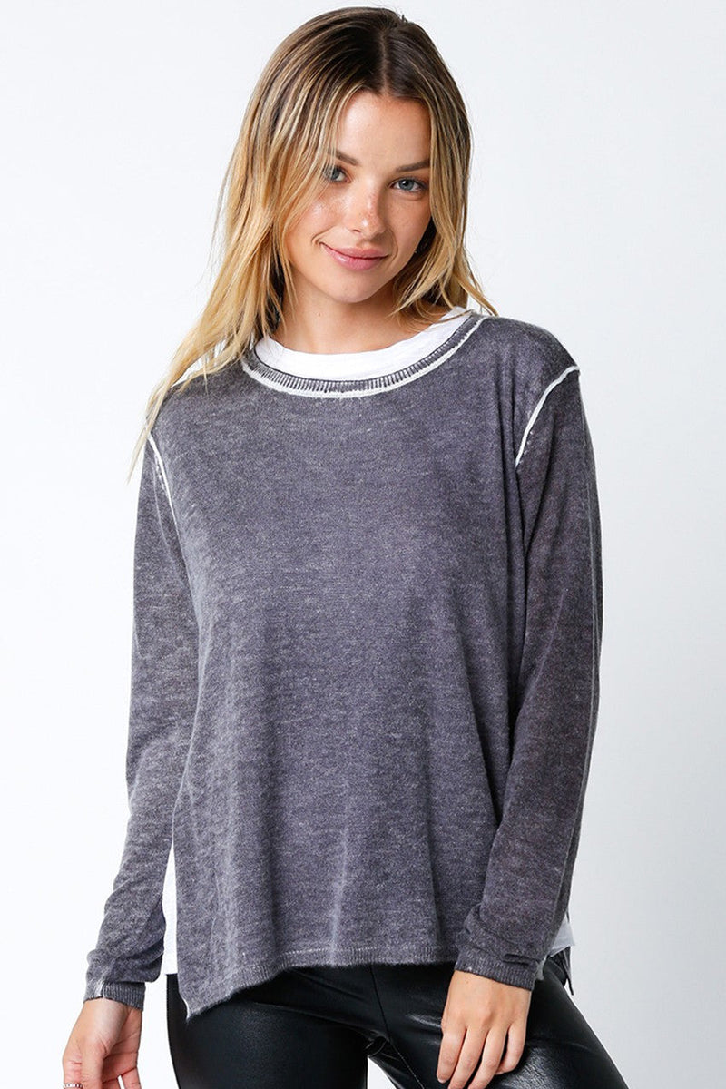 Casual moment Tee Sweater Combo MORE COLORS