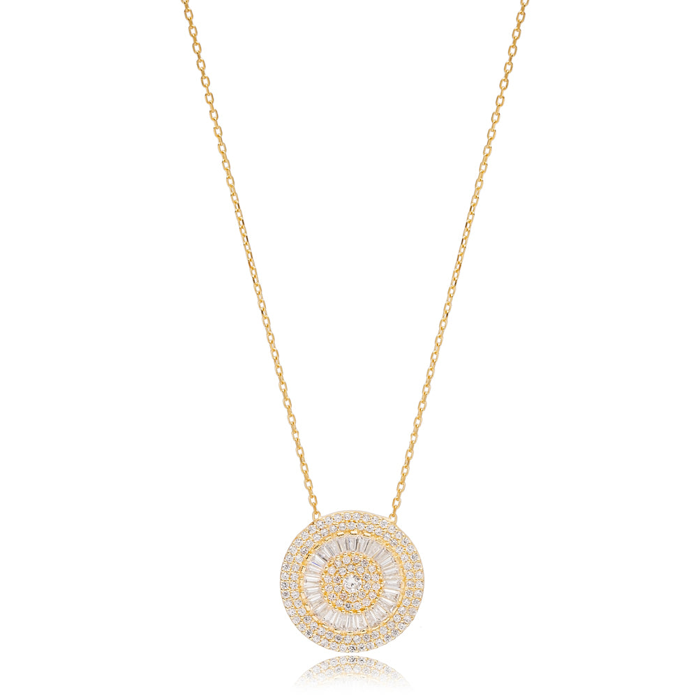 Luna Circular Pendant Necklace