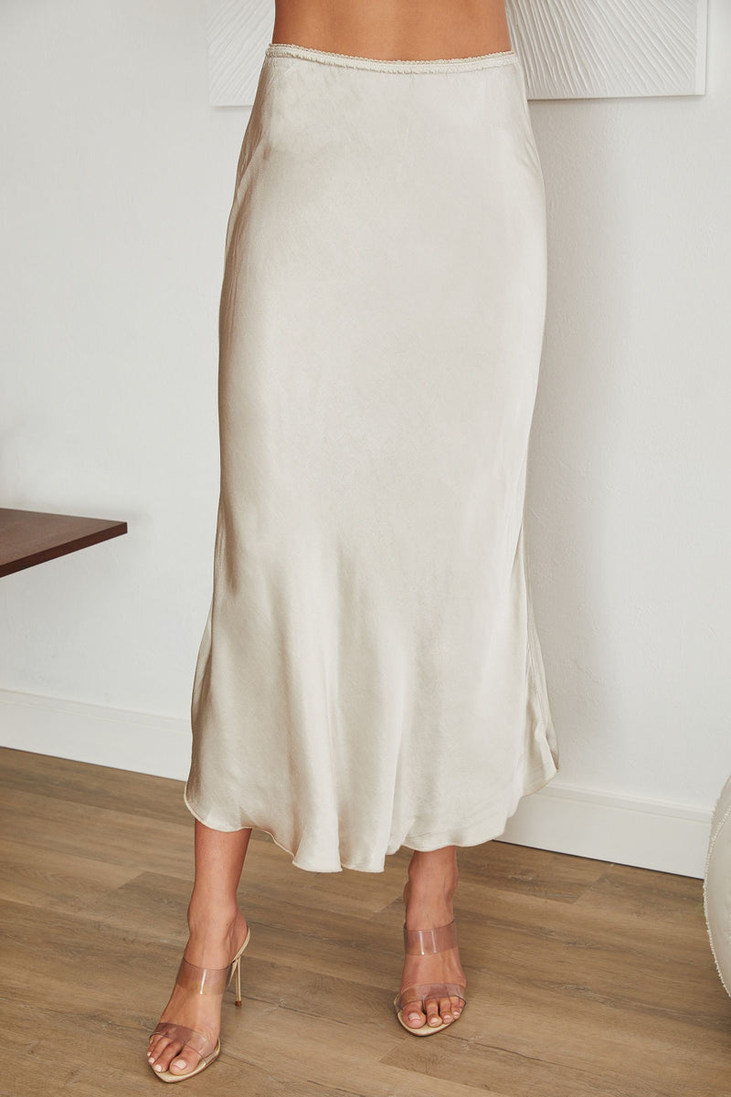 Totally Neutral Silky Skirt