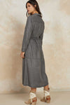 Living on the Edge Black Chambray Dress with Belt