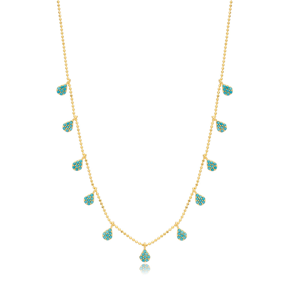 Stella Turquoise Teardrop Necklace
