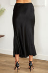 Totally Neutral Silky Skirt In Black