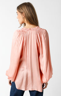 Believer Satin Long sleeve Blouse FINAL SALE