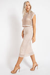 Woven Way Crochet Set Skirt and Crop Top in Natural