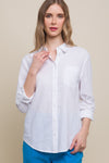 The Beachside Linen Button Down Top MORE COLORS