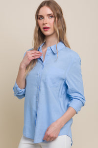 The Beachside Linen Button Down Top MORE COLORS