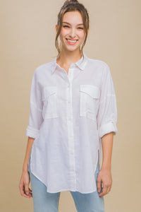 Boardwalk Oversized Linen Button Down MORE COLORS