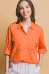 Boardwalk Oversized Linen Button Down MORE COLORS