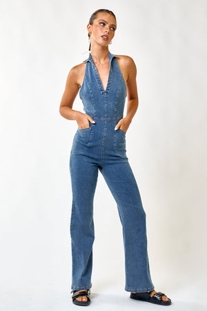 She's the One Denim Jumpsuit