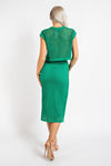 Woven Way Crochet Set Skirt and Crop Top in Emerald
