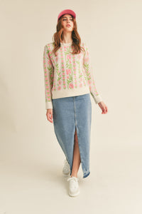 Anabelle Floral Knit Sweater