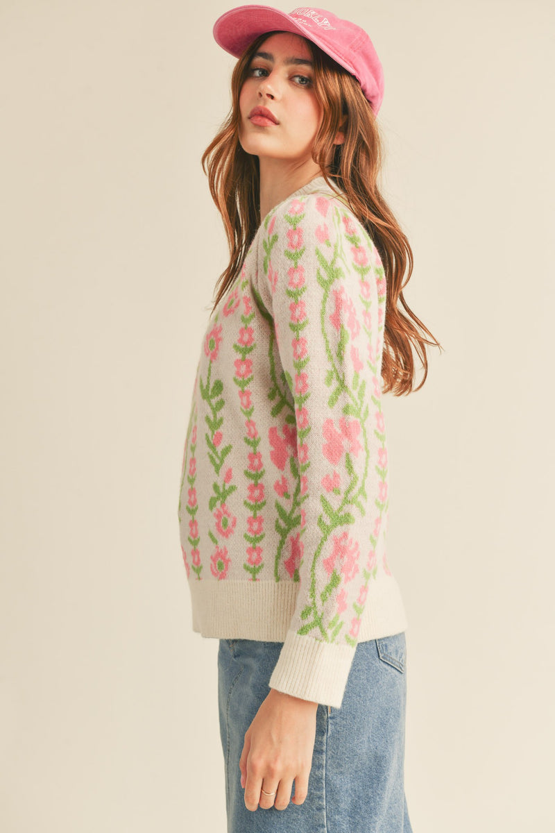 Anabelle Floral Knit Sweater