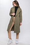 Miss Julie Trench Coat in Olive