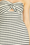 Mon Cherie Striped Strapless Maxi Dress