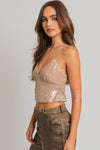 Champagne for Daze Sequin Cami and Button Down Set FINAL SALE