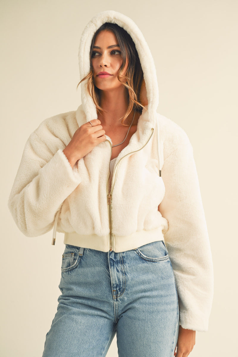 Cozy Up Fuzzy Zip Front Jacket LP