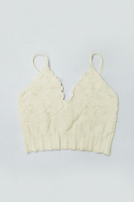 Seamless Lace Textured Bralette MORE COLORS
