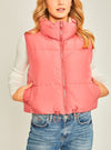 The Reversible Puffer Vest in Hibiscus