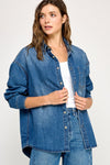 Classic Denim Button Up Top