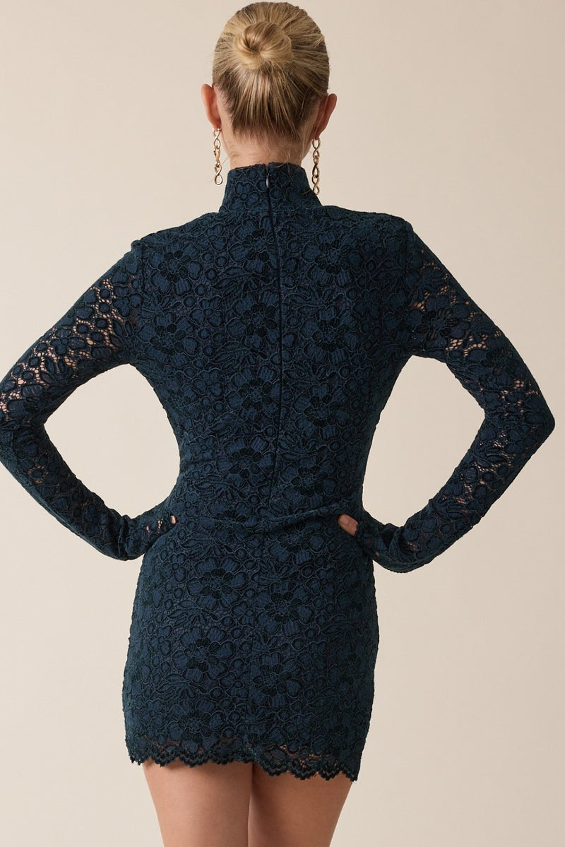 Oh La La Floral Embossed Mini Dress