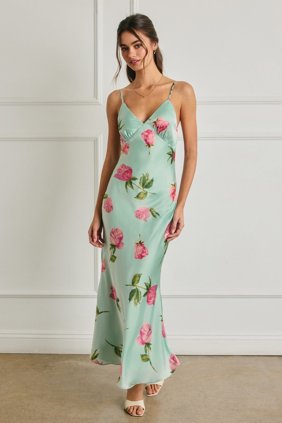 Mint Rose Maxi Dress