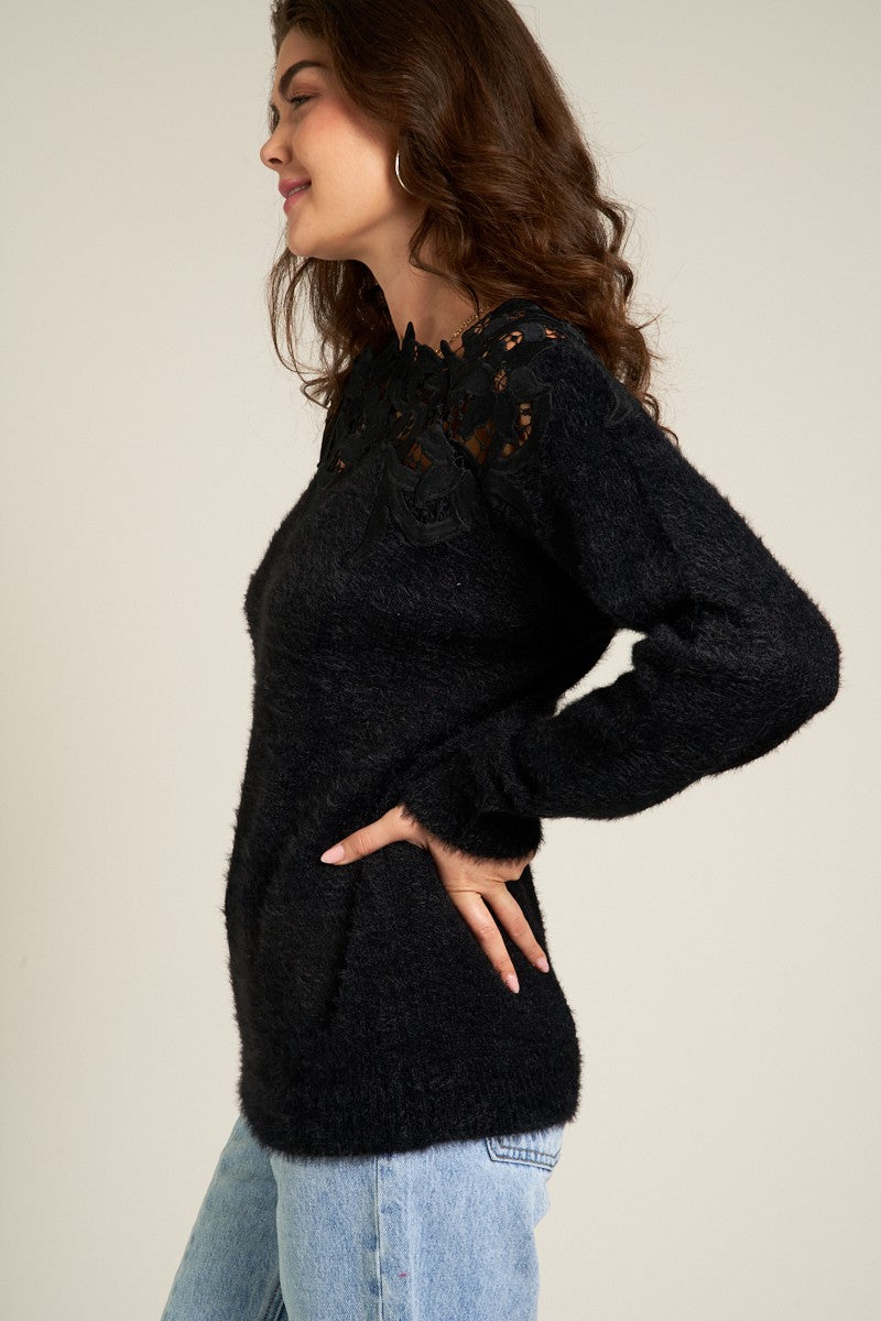 Adele Crochet Lace Sweater