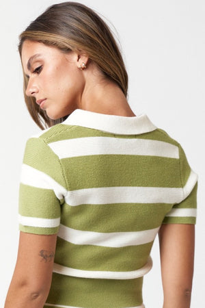Avocado Stripe Sweater