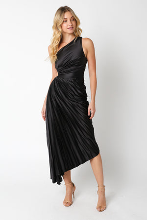 A Night to Remember One Shoulder Dress in Black